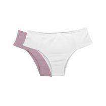 Kit 2 Calcinhas Clássica Branco/Rosa Retrô Love Secret 819302 Laterais Sem Elástico