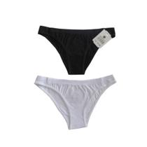 Kit 2 Calcinhas Clássicas Preto e Branco Basic + Dia a Dia Kit 2 Calcinhas Clássicas Preto e Branco Basic + Dia a Dia