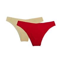 Kit 2 Calcinhas Corte a Laser Trifil QE5460 Amarelo/Vermelho