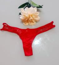 Kit 2 Calcinhas Fio Dental Delicada Sex Laço E Renda. Sortidas. Tamanho Unico