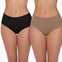 Kit 2 Calcinhas Hanes 1147 Preto/Chocolate