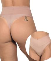 Kit 2 Calcinhas Modeladoras Cintura Alta Fio Dental