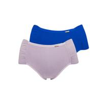 Kit 2 Calcinhas Plus Love Secret 43147 Rosa Antigo/Azul