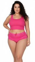 Kit 2 calcinhas plus size Amanda Pala alta,microfibra,renda Kit 2 calcinhas plus size Amanda Pala alta,microfibra,renda