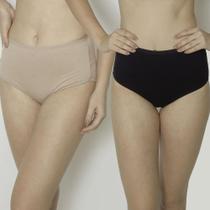 Kit 2 Calcinhas Preto/Chocolate Morisco 203 Pós Parto