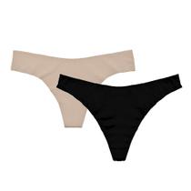 Kit 2 Calcinhas Selene Fio Dental Em Microfibra Corte A Fio Sem Costura Não Marca