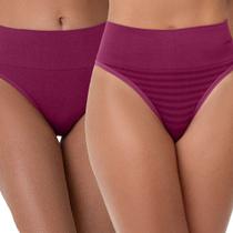 Kit 2 Calcinhas Tanga sem Costura + Estojo Marsala Zee Rucci