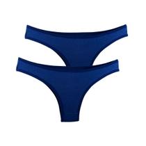 Kit 2 Calcinhas Tanga Try Basics Algodão Cotton Básica Lisa Moda Lingerie