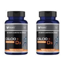 Kit 2 Cálcio + D3 500mg Proteção Óssea Completa 60 Cápsulas Muwiz Kit 2 Cálcio + D3 500mg Proteção Óssea Completa 60 Cápsulas Muwiz