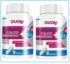 Kit 2 Cálcio Magnésio + Vitaminas D3 e K2 90Cps - Duom