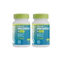 Kit 2 Cálcio + Magnésio + Vitaminas K2 e D3 Com 2x90 Cápsulas Maltta