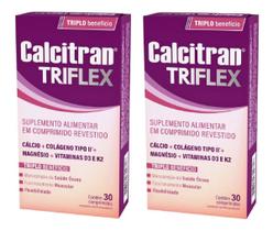 Kit 2 Calcitran Triflex triplo beneficio 30 Comprimidos