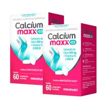 Kit 2 Calcium Maxx + D3 e Cálcio 60 Comprimidos Maxinutri