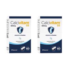Kit 2 Calcivitam D3 Calcio E Vitamina D3 60 Caps - Herbamed