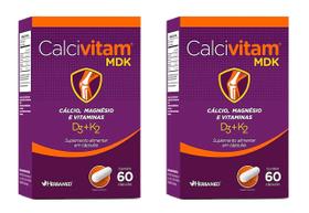 Kit 2 Calcivitam Mdk Cálcio, Magnesio E Vitaminas 60 Caps