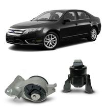 Kit 2 Calço Coxim Suporte Motor Hidraulico Direito + Coxim Calço Motor Esquerdo Ford Fusion 2.5 3.0 2010 2011 2012