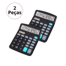 Kit 2 Calculadora Mesa Escritório Número Grande 12 Dígitos