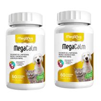 Kit 2 Calmante Para Cães e Gatos MEGA-CALM 1000MG 30 Comp