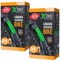 Kit 2 Câmara de Ar Para Bicicleta Vacinada Xtire Com Selante Vacina de Pneu Antifuro