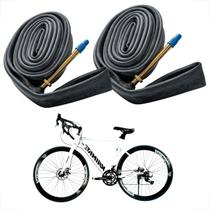 Kit 2 Câmaras de Ar Aro 700 Bico Fino Americana 48mm MTB Speed Kit 2 Câmaras de Ar Aro 700 Bico Fino Americana 48mm MTB Speed