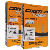 Kit 2 Camaras De Ar Continental Race 28 700x20 Presta 42mm