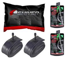 KIT 2 CAMARAS SHIVER ARO 19' e 17' BROS 125 150 160 CROSSER + 2 VACINAS PNEU