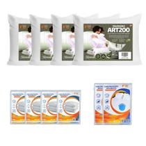 Kit 2 Camas Solteirão 10pçs 4 Travesseiros ART200 e Capas