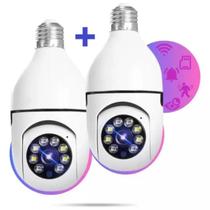 Kit 2 Câmera 360 Robozinho Lâmpada Wifi Inteligente A Kit 2 Câmera 360 Robozinho Lâmpada Wifi Inteligente A