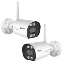 Kit 2 camera bullet ip wi fi 1080p dual led 9520 cartao twg