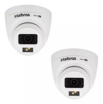 kit 2 Câmera de Segurança 2,8mm Vhd 1120d Full Color Colorida A Noite Intelbras Cor Branco