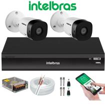 Kit 2 Câmera de Segurança Full Hd 1080p 1220b Intelbras Dvr Inteligente Imhdx 3004