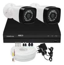 Kit 2 Camera de Segurança Infravermelho Full Hd Dvr Intelbras 4ch S/hd
