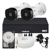 Kit 2 Camera de Segurança Intelbras Alta Resolução 1120 Vhl Hd Dvr 4 Canais 1104c