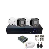 Kit 2 Câmera De Segurança Intelbras Vhd 3220b Full Color Com Áudio Dvr 4ch S/Hd