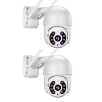 KIT 2 Câmera de Segurança Wi-Fi Domo Visão Noturna Infravermelho Detector de Movimentos Microfone Aplicativo Yoosee - Câmeras de Segurança