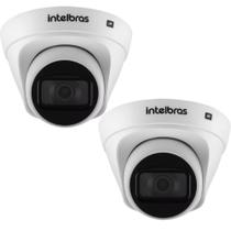 kit 2 Camera Dome IP Intelbras VIP 1230 D Full HD 1080p Lente 2.8mm 30m IR PoE IP67 H.265