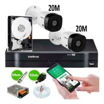 Kit 2 Camera Intelbras segurança monitoramento c/hd 1TB