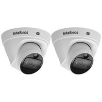 Kit 2 Câmera IP 2 Megapixels 2.8mm 20m PoE VIP 1220 D FULL COLOR Intelbras
