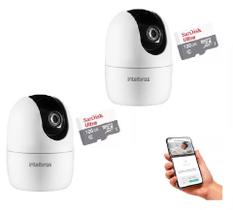 Kit 2 Câmera Ip 360 Full Hd Im4 Mibo Intelbras + Sd 128gb Ultra Kit 2 Câmera Ip 360 Full Hd Im4 Mibo Intelbras + Sd 128gb Ultra