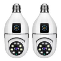 Kit 2 Câmera ip Externa Wifi Full HD 8mp 360 Rotação Vigilância Segurança Inteligente Lente Dupla Rastreamento Nf