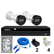 Kit 2 câmera IP intelbras Vipc 1230B NVD 1404 C/HD 3TB Kit 2 câmera IP intelbras Vipc 1230B NVD 1404 C/HD 3TB
