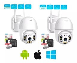 Kit 2 Câmera Ip Ptz 3mp Full Hd Prova D'água + Cartão 64gb Kit 2 Câmera Ip Ptz 3mp Full Hd Prova D'água + Cartão 64gb