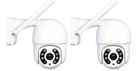 Kit 2 Camera Ip Speed Dome Icse Wifi Externa Prova/agua