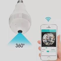 Kit 2 Câmera ip Wi-fi Panorâmica 360 Graus Lâmpada Led