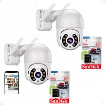 Kit 2 Câmera Ip Yoosee Dome Wifi Mais Cartão Memória Sd 32gb