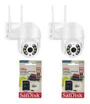 Kit 2 Camera Ip Yoosee externo Wifi + 2 Cartão De Memória Sd 64gb Kit 2 Camera Ip Yoosee externo Wifi + 2 Cartão De Memória Sd 64gb