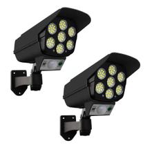 Kit 2 Câmera Placa Solar Falsa Detector De Movimento Externo Kit 2 Câmera Placa Solar Falsa Detector De Movimento Externo