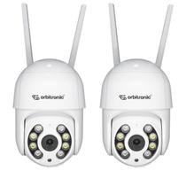 Kit 2 Câmera Segurança Externa Ip Prova Dágua Visão Noturna Wifi Hd Orbitronic