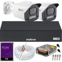 Kit 2 Câmeras 1080p Full Color C/Áudio Dvr Intelbras 4ch 1TB Purple Kit 2 Câmeras 1080p Full Color C/Áudio Dvr Intelbras 4ch 1TB Purple