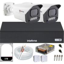 Kit 2 Câmeras 1080p Full Color C/Áudio Dvr Intelbras 4ch 1TB Kit 2 Câmeras 1080p Full Color C/Áudio Dvr Intelbras 4ch 1TB